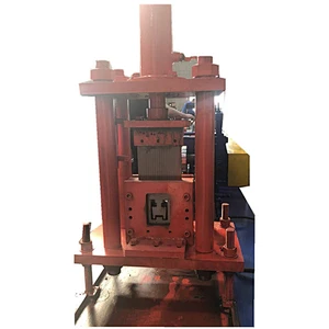 Rolling shutter rail roll forming machine with anti noise rubber seal filling online